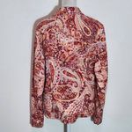 Coldwater Creek Colorful Paisley Print Cotton Jacket Size 14 Colorful Jacket Photo 4