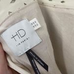 HD in Paris Womens Faux Leather Lined Cut-Outs Swing A-Line Skirt Beige Size 2 Photo 7