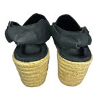 Ralph Lauren Helma Espadrille Slingback Wedge Sandals‎ Black Size 8.5 Photo 4