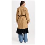 Sea NY Maeve Eyelet Long Sleeve Trench Coat Size XL Tan Photo 3