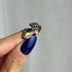 Source Unknown Dark Gold Tone Black Arrow Shaped Cuff Ring Bohemian Jewelry Size 5.5 NWOT Photo 12