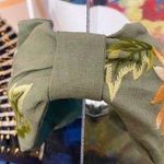 Green Bow Headband with Sunflower Embroidery Photo 4