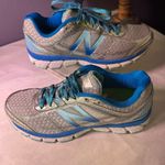 New Balance  Women's Silver and Teal Athletic Shoes Photo 1