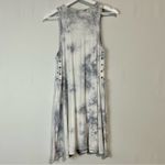 American Eagle  Women’s Sleeveless Tie Dye Side Tie Midi Dress Grey Small EUC Photo 7