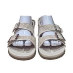 Seychelles NWOT  Bobbie Ivory Tweed Strappy Hook and Loop Sandals Old Money 8.5 Photo 3