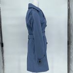 Esprit  Blue Trench Coat Womens US 10 Belted Double Breasted Cotton Photo 3
