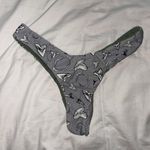Boutique Cheeky Shark Tooth Reversible Bikini Bottom Black Size 4 Photo 1