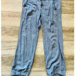 Anthropologie Pilcro Linen Blend Wide Leg Pants Chambray 10 Trousers Gray Blue Photo 2