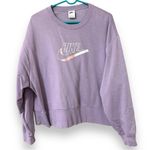 Nike women's size 1X pullover purple pullover fleece lined loose fit sweatshirt Photo 7