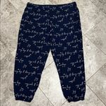 Soma Cool Nights Holiday Banded Ankle Pajama Pants Graphic Navy XL Blue Photo 8