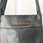 Fossil Vintage Black Leather 75082 Multi Pocket Top Zip Shoulder Bag Key Fob Photo 10