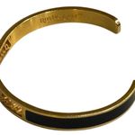 Rustic Cuff Gold & Black Enamel Inspirational Laugh Often Cuff Signed Bracelet Photo 8