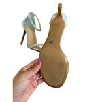 ROUGE Silver Metallic Strappy Sandals Heels Size 9 Photo 4