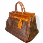 Ralph Lauren Tartan Plaid Brown Green Doctors Bag Boston Weekend Travel Suitcase Photo 1