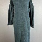 Akimbo Sustainable Midi Sweater Dress Size Large Green Cotton Minimal Lagenlook Photo 0