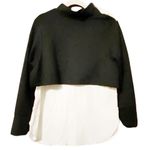 Drew  Layered Shirt Black White TJ11971 NWT‎ XS Photo 2