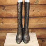 Elaine Turner NWB Snake Print Leather wedge Boots Photo 1