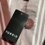 Torrid  plus size 3 (3X) rose stripe boyfriend blazer single button long sleeves Photo 11