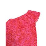 VICI One Shoulder Ruffle Dress Pink Orange Animal Print Sleeveless - Size Med Photo 1