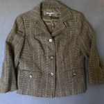AT Studio Wool Y2K Women’s Brown/Green Blazer Green Size 10 Photo 0