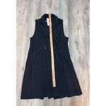 ZARA  Women's Black Tweed Sleeveless Blazer Dress Vest Double Breasted‎ Size M Photo 7