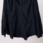Calypso St. Barth Black Cotton Embroidered Button Front Blouse Medium Top Photo 3