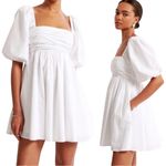 Abercrombie & Fitch Abercrombie Emerson babydoll mini dress Ruched Puff short Sleeve bride bump Photo 1