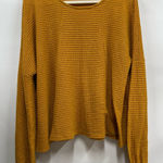 Fantastic Fawn Oversized Mustard Yellow Blouse size Medium long sleeve waffle knit Photo 0
