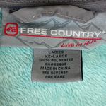 Free Country  Aqua Furry Fleece Full Zip Teddy Jacket Women’s Size XXL Photo 4