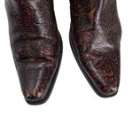 Coldwater Creek ‎ Vintage Brown Tooled Leather Cowboy Boots Women's Size 10 M Photo 2