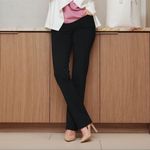Betabrand  Black Straight Leg 7 Pocket Dress Pant Yoga Size Medium Long Photo 2