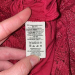 Free People  Sparkly Floral Lace V-Neck A-Line Mini Dress in Red Size 0 Photo 6