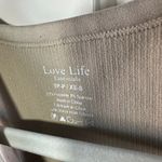 Love Life Essentials Ribbed Tank Top XS/S Beige Crop Sleeveless Casual Tan Photo 1