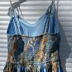 B.O.G Collection SizeM Color Blue Knitted dress upper the lower half has flowers Size undefined Photo 4