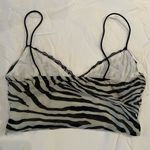 Princess Polly  White and Black Zebra Lace Cropped Cami Y2K 2 Photo 2