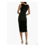Socialite  Twist Shoulder Body-Con Dress Size Small Black Photo 2