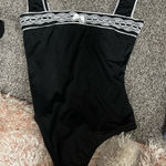 Princess Polly Black Lace Trim Bodysuit Photo 0