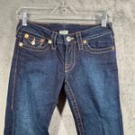 True Religion  Billy 27 Straight Dark Wash Row Seat Flap Pocket Designer Y2K Retr Photo 3