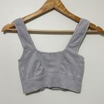 Free People Movement  Good Karma Square Neck Bra Size Medium Gray Photo 1