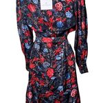 Chloé New Chloe Kristyn Fallon Floral Blue Ref Wrap Mini Dress sz S Photo 2