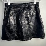 Julie Brown NYC Pleather black skirt with gold anchor buttons size 2 Photo 3