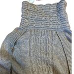 Gap MATERNITY Heather Brown Turtleneck Sweater Cableknit Cape Women's SMALL Photo 6