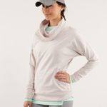 Lululemon  Rest Day Pullover in Dune Cream Sweater Long Sleeve Cowl Neck Pockets Photo 2
