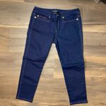 St. John  Women’s Jennifer Dark Washed High Waisted Denim Jeans Size 6 Photo 2