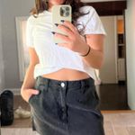 Abercrombie & Fitch  high rise black denim mini skirt Photo 0