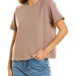 Perfectwhitetee Brown Charli Short Sleeve Sweater Top XS Photo 0