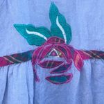 Blair Vintage Embroidered MuMu Housecoat Hawaiian Midi Dress Large Photo 3