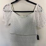 EXPRESS White Off The Shoulder Crochet Lace Midi Pencil Dress XS NEW Photo 4