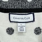 Charter Club Grey Marled Polka-Dot Sweater Size Large Photo 6