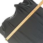 Adrienne Vittadini  Black Tiered Midi Dress Pleated Bell Sleeves‎ Size 10 Ribbed Photo 11